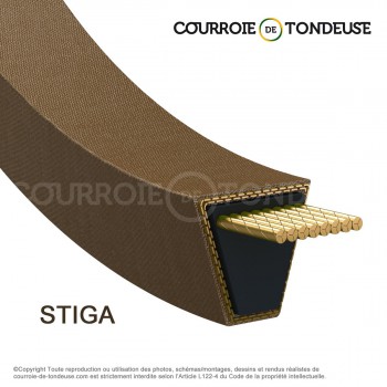 Le modèle de Couroie STIGA d'origine 1134-9017-01 - 1134-9017-01