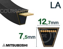 Nos modèles de Courroie lisse tondeuse 12,7mm x 7,5mm - LA (Mitsuboshi)