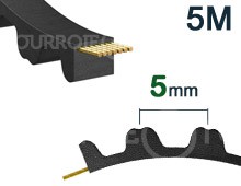 Nos modèles de Courroie dentée tondeuse Pas 5mm - 5M / RPP5