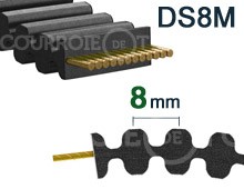 Nos modèles de Courroie tondeuse dentée DS8M pas 8mm